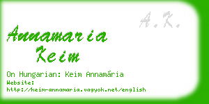 annamaria keim business card